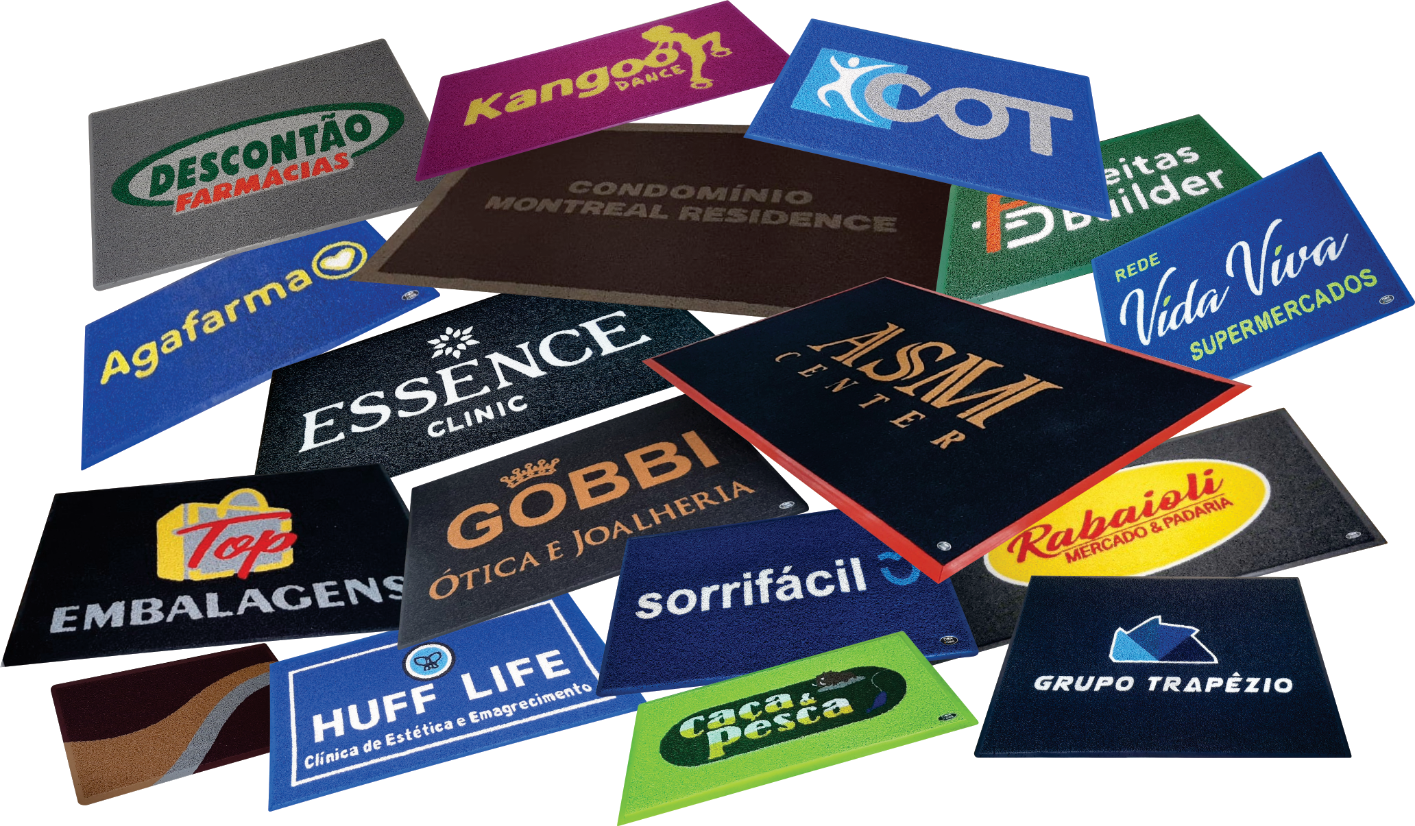 alguns capachos personalizados